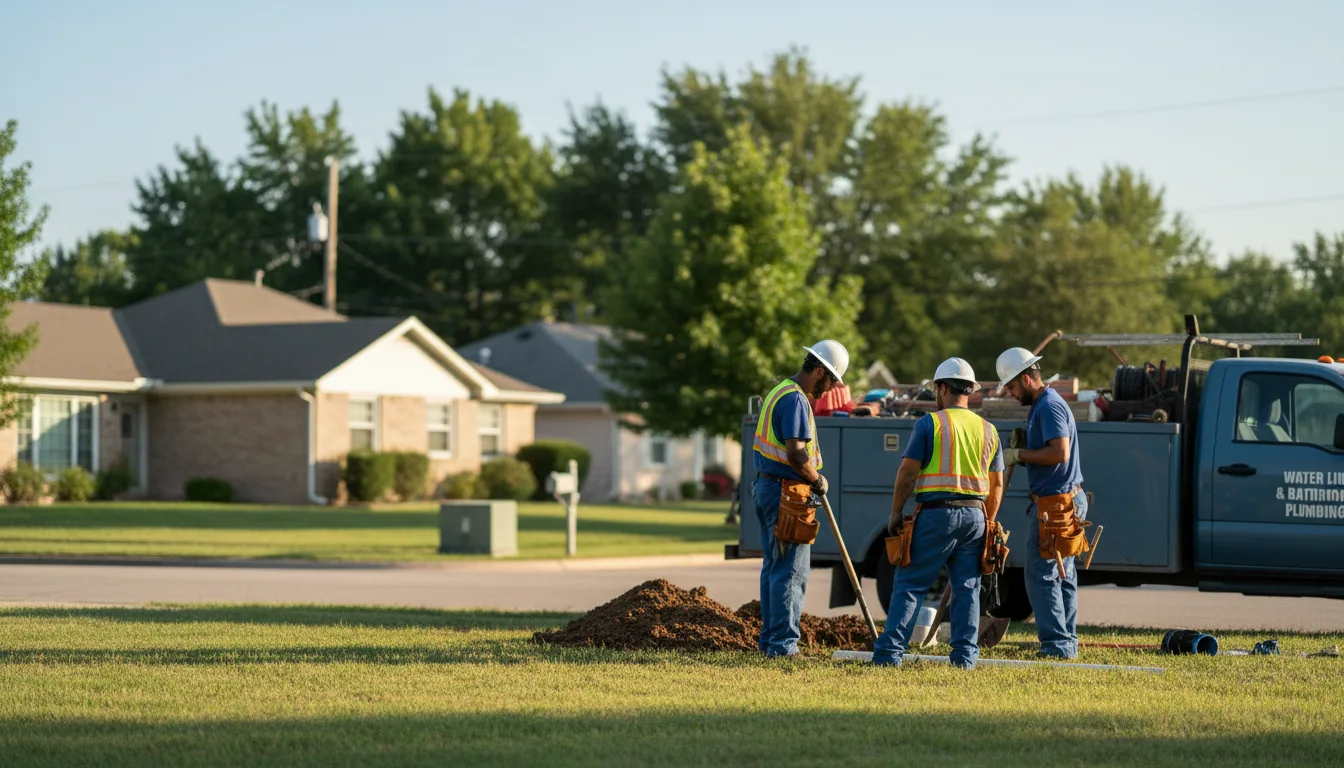 Residential water line and bathroom plumbing service in Vassar, KS